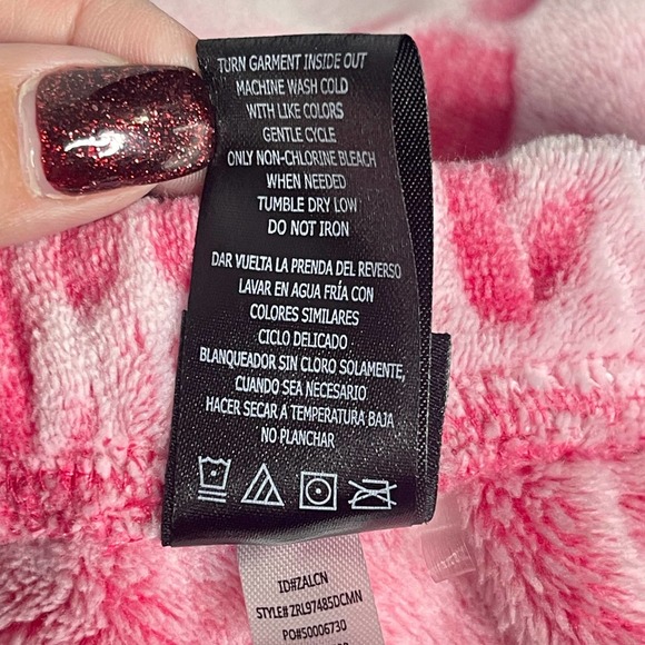 Disney Pajama Pants Womens Small Pink Fleece Jogger Pull On Mickey Ears - Picture 7 of 12